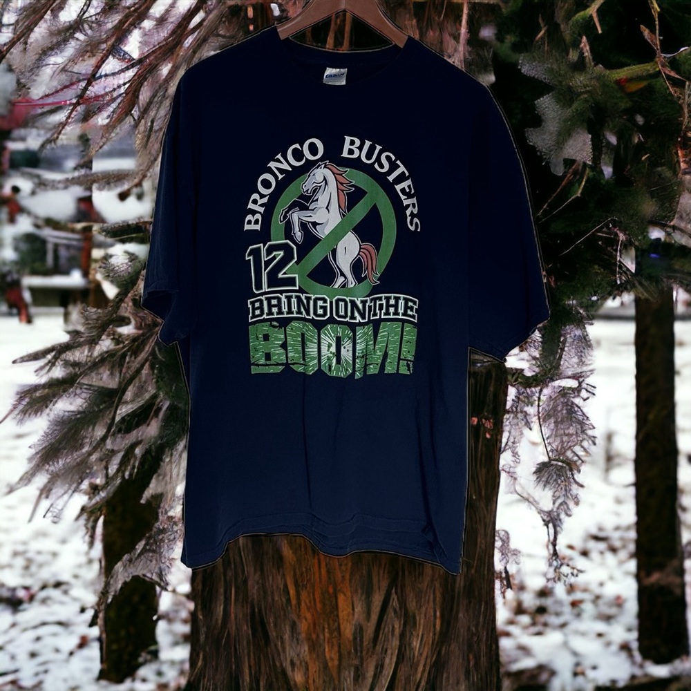 NFL Seattle Seahawks Broncos T Shirt EUC XL